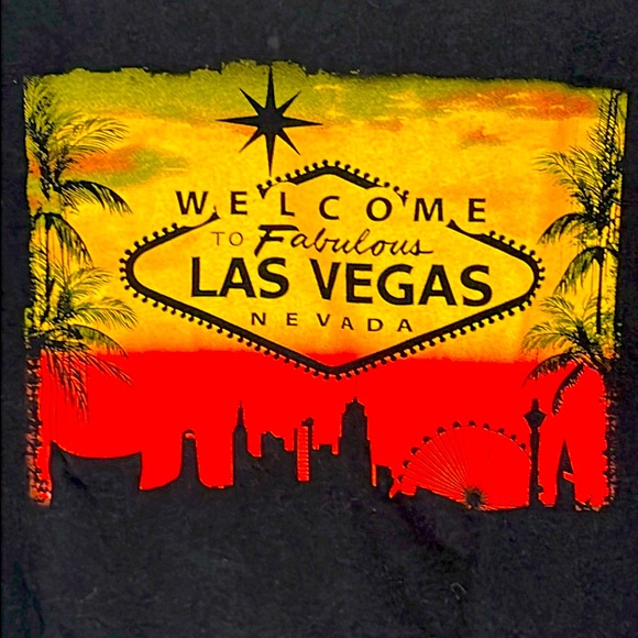 Las Vegas welcome graphic medium short sleeve black men’s t-shirt - Picture 1 of 8